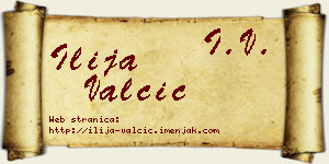 Ilija Valčić vizit kartica